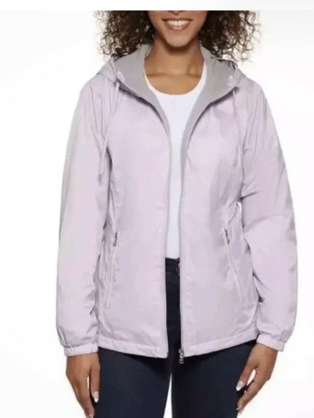 Calvin Klein Fleece‑Lined Windbreaker NWT | XXL Pale Lilac Lightweight Jacket